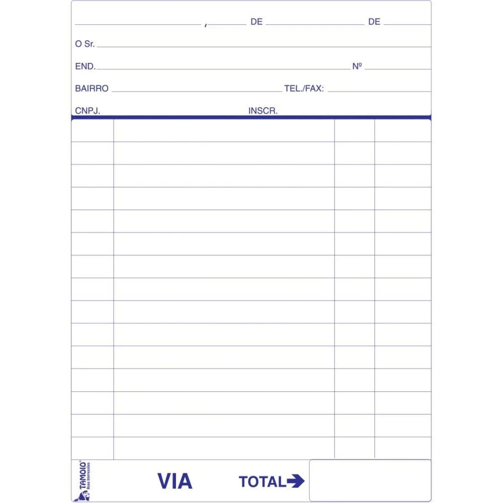 Talão Impresso NOTA NEUTRA 1/32 50FLS. 1VIA TAMOIO 20 Unidades - imagem 5