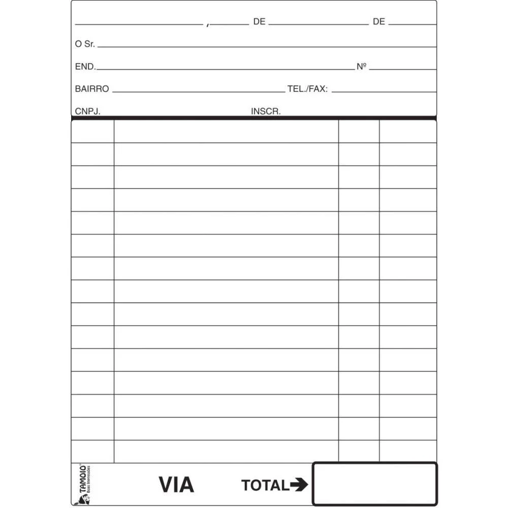 Talão Impresso NOTA NEUTRA 1/32 25X02FLS.2VIA TAMOIO 20 Unidades - imagem 5