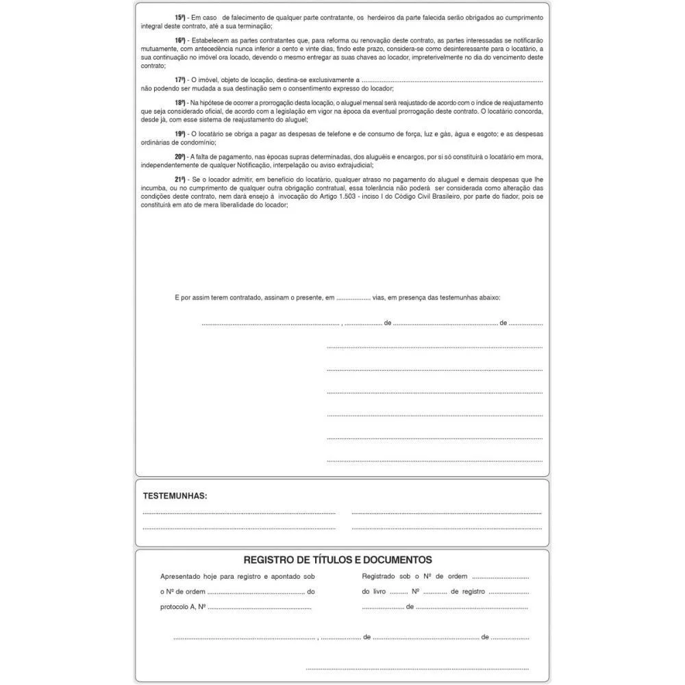 Talão Impresso CONTRATO DE LOCACAO 100FLS. ANIMATIVA (PCT.C/05) - imagem 4