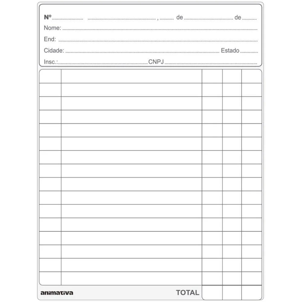 Talão Impresso NOTA NEUTRA 1/36 40X2 104X143 ANIMATIVA 20 Unidades - imagem 4