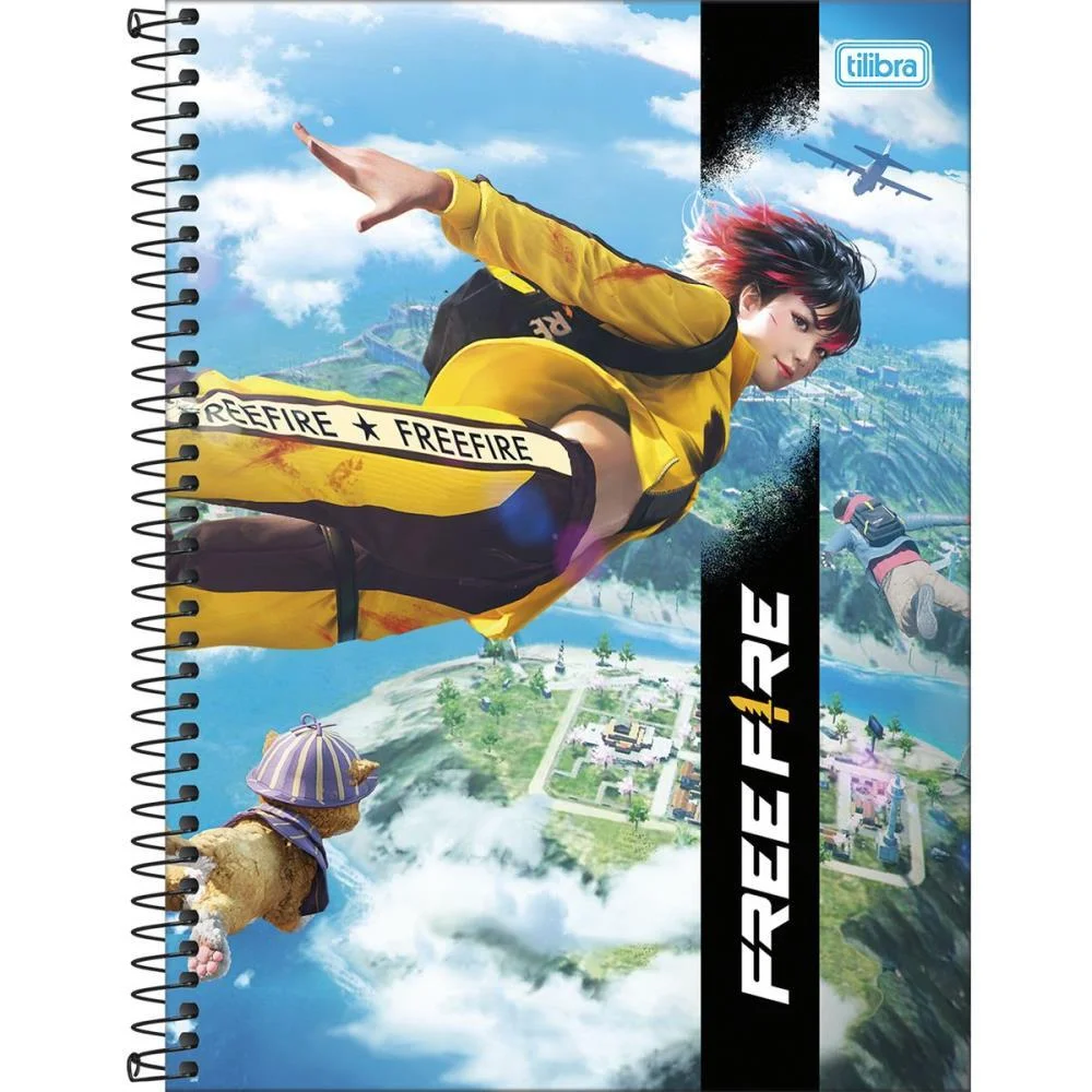 CADERNO 10X1 CAPA DURA FREE FIRE 160FLS. TILIBRA (PCT.C/04) - imagem 4