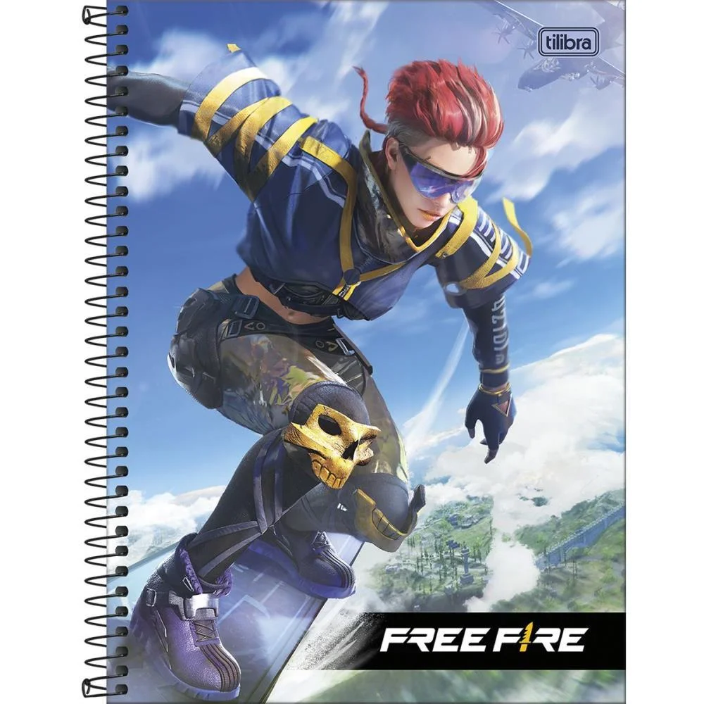 CADERNO 10X1 CAPA DURA FREE FIRE 160FLS. TILIBRA (PCT.C/04) - imagem 5