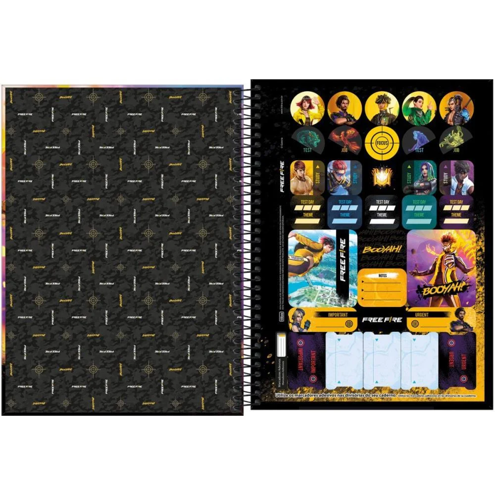 CADERNO 10X1 CAPA DURA FREE FIRE 160FLS. TILIBRA (PCT.C/04) - imagem 7