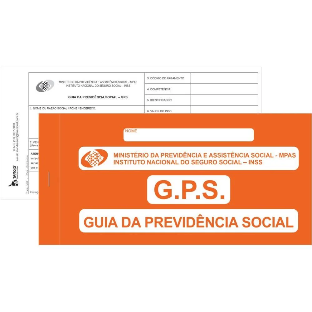 IMPRESSO PREVIDENCIA SOCIAL CARNE GPS 12X2 VIAS TAMOIO (PCT.C/10) - imagem 2