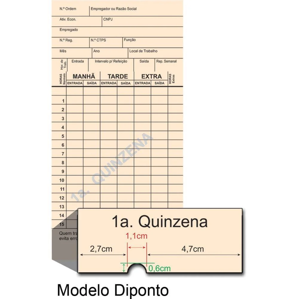 IMPRESSO CARTAO DE PONTO PALHA DIPONTO C/CNPJ TAMOIO (PCT.C/100) - imagem 5