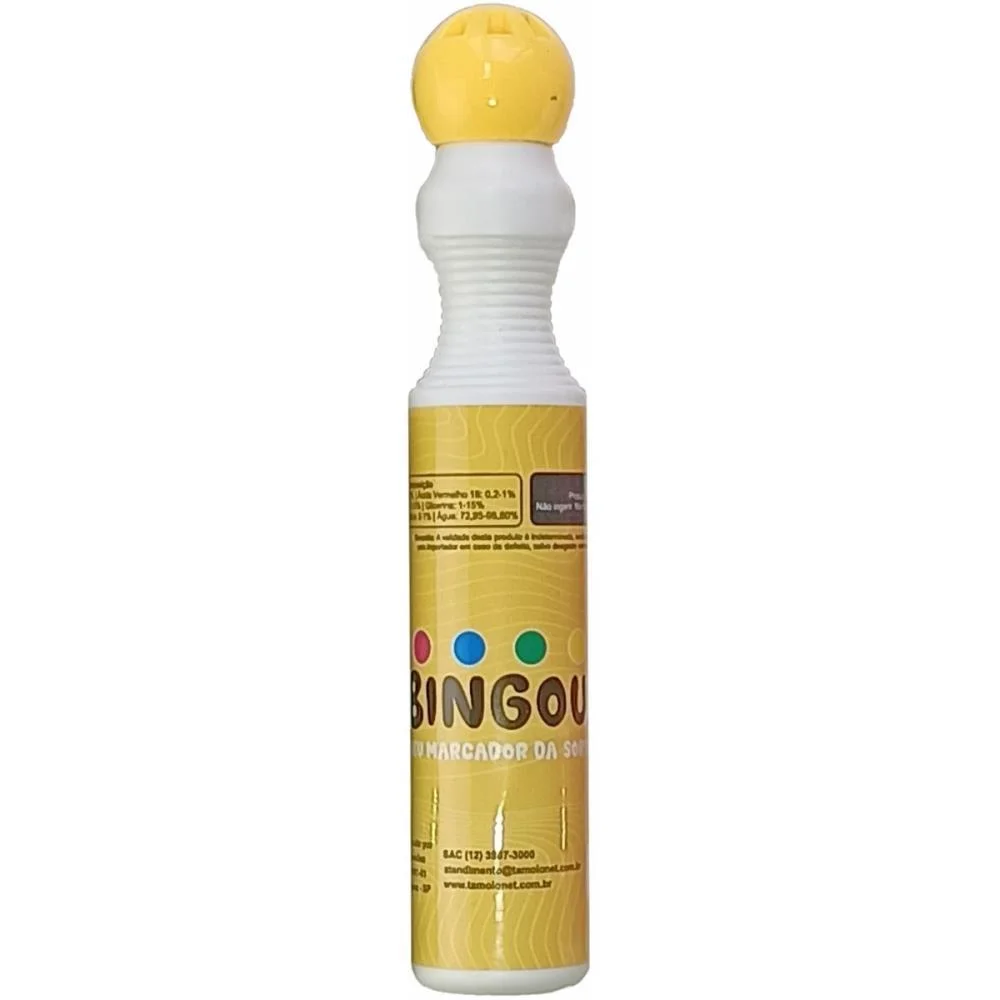 MARCADOR PARA BINGO AMARELO 40ML TAMOIO (CX.C/06) - imagem 2