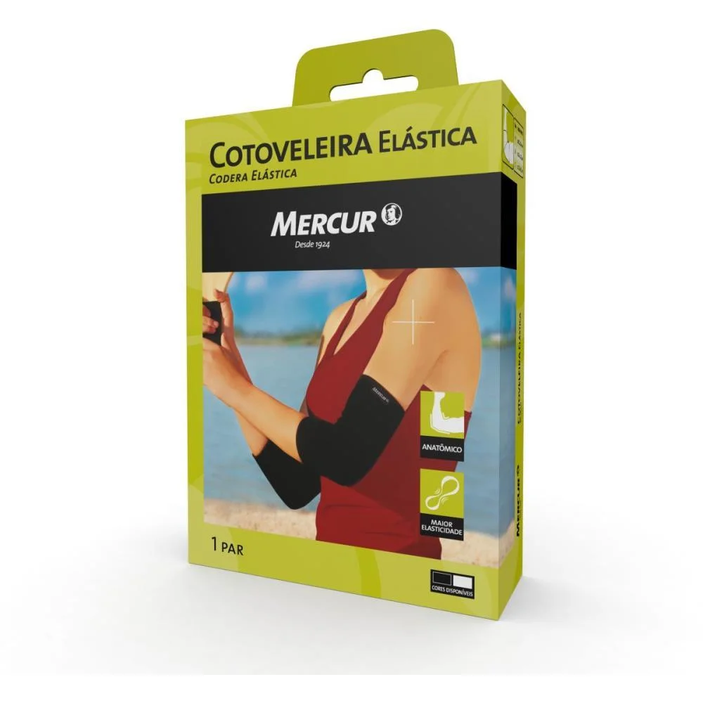 PRODUTO ERGONOMICO COTOVELEIRA ELASTICA M PRETA MERCUR (PAR) - imagem 2
