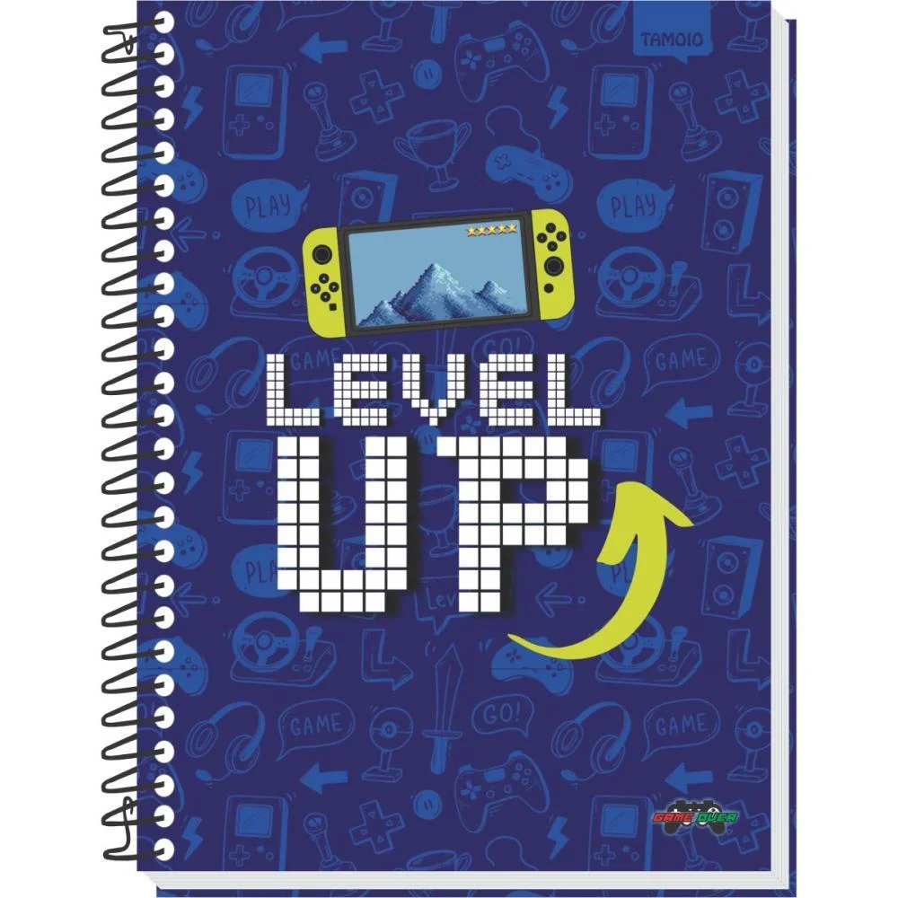 CADERNO 10X1 CAPA DURA GAME OVER 160 FOLHAS TAMOIO (PCT.C/04) - imagem 4