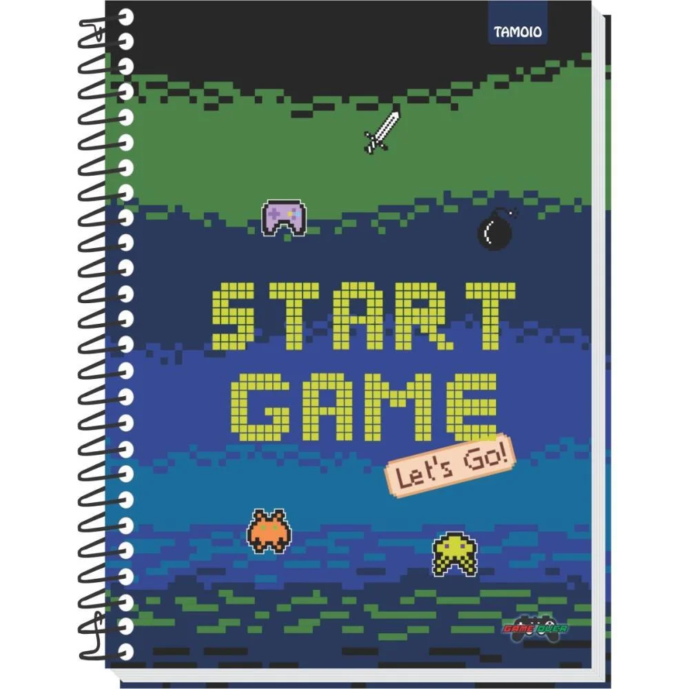 CADERNO 10X1 CAPA DURA GAME OVER 160 FOLHAS TAMOIO (PCT.C/04) - imagem 7