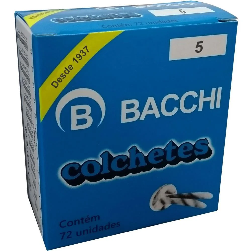 COLCHETE LATONADOS N.05 CX.C/ 72UNID. BACCHI (PCT.C/10) - imagem 4