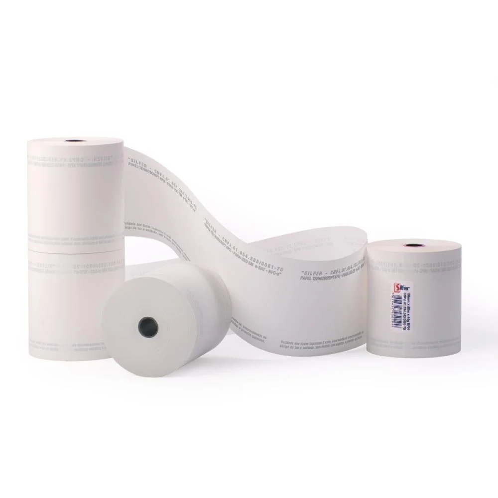 BOBINA TERMICA 80MMX80M BRANCA 44G SILFER (CX.C/16) - imagem 4