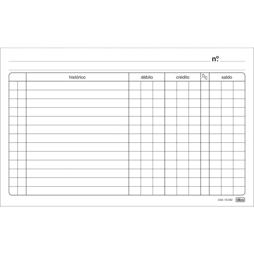 FICHA CONTA CORRENTE 5X8 N.3 TILIBRA (PCT/100) - imagem 2