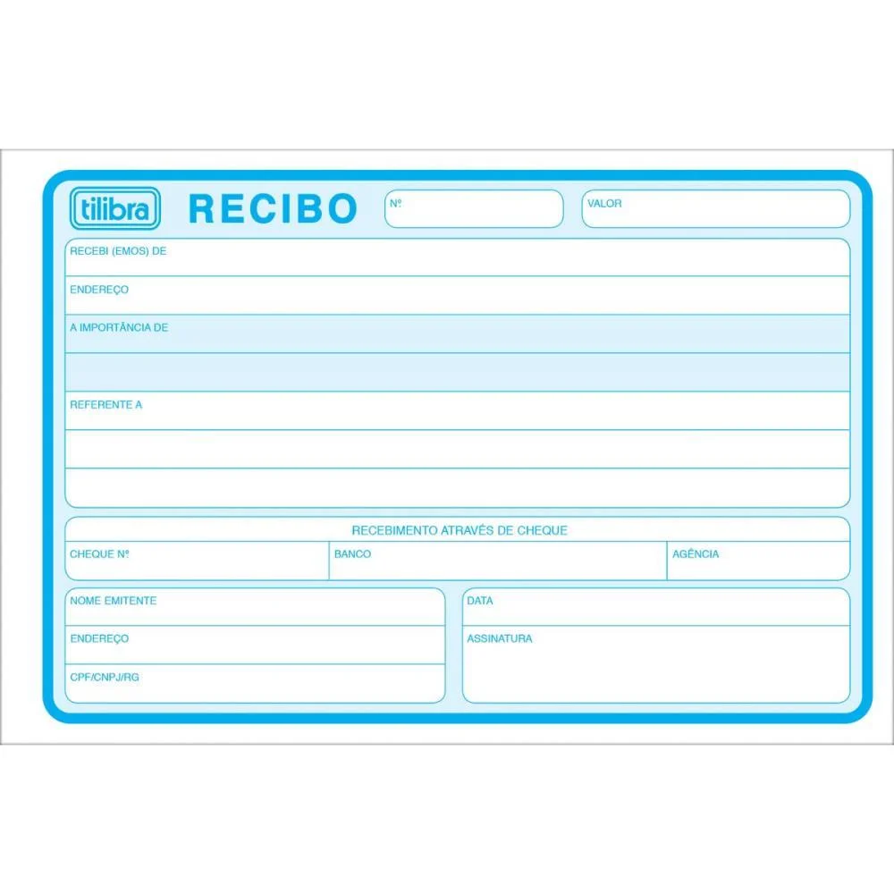 IMPRESSO RECIBO COMERCIAL SEM COPIA 50F TILIBRA (PCT.C/10) - imagem 2