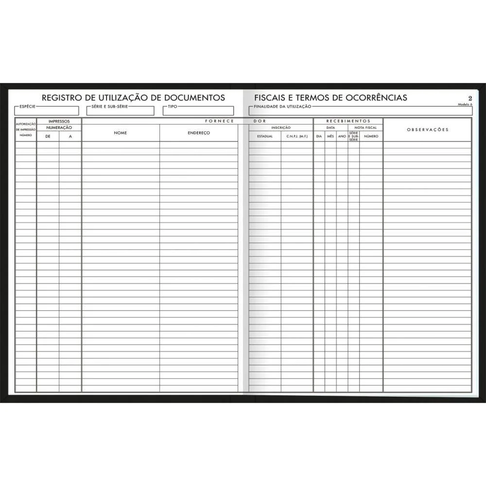 LIVRO REGISTRO DOCUMENTO FISCAL 50F.218X319MM TILIBRA (PCT.C/10) - imagem 3