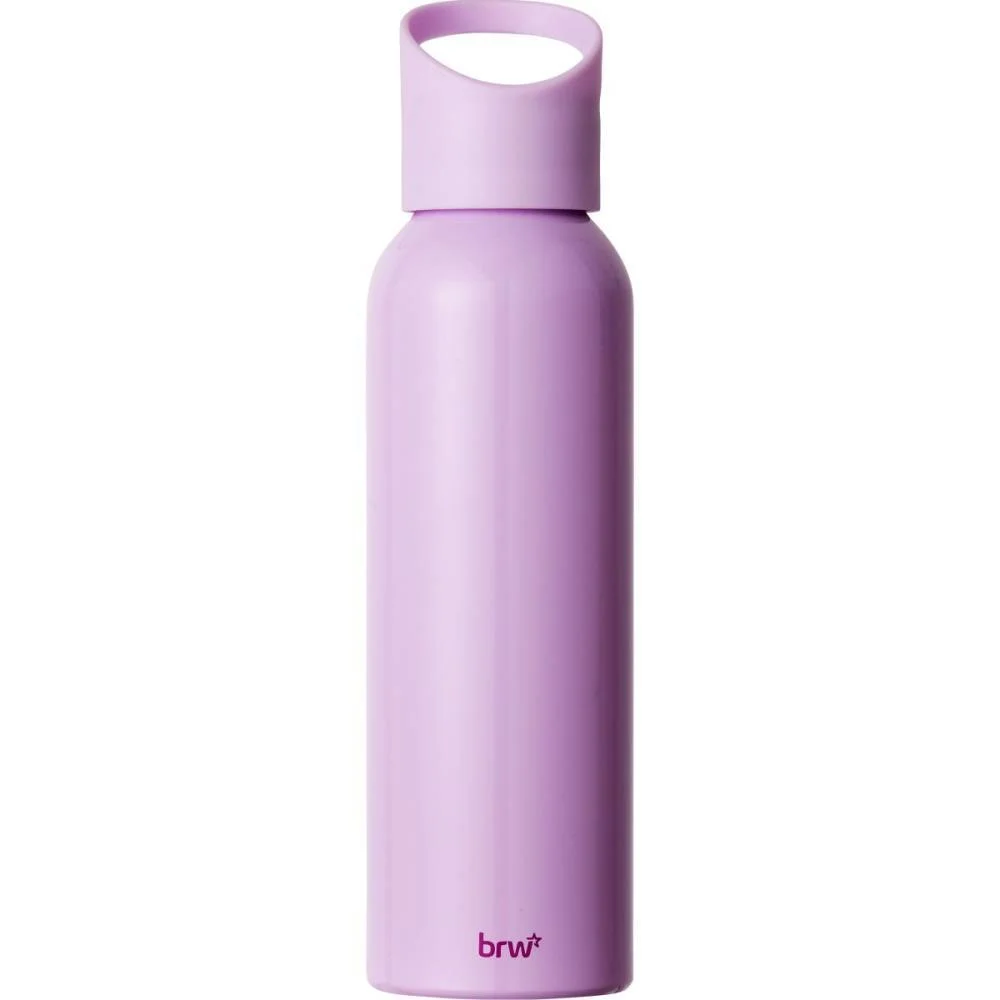 GARRAFA DE ALUMINIO C/TAMPA PLASTICA 600ML LILAS BRW (UNIDADE) - imagem 2
