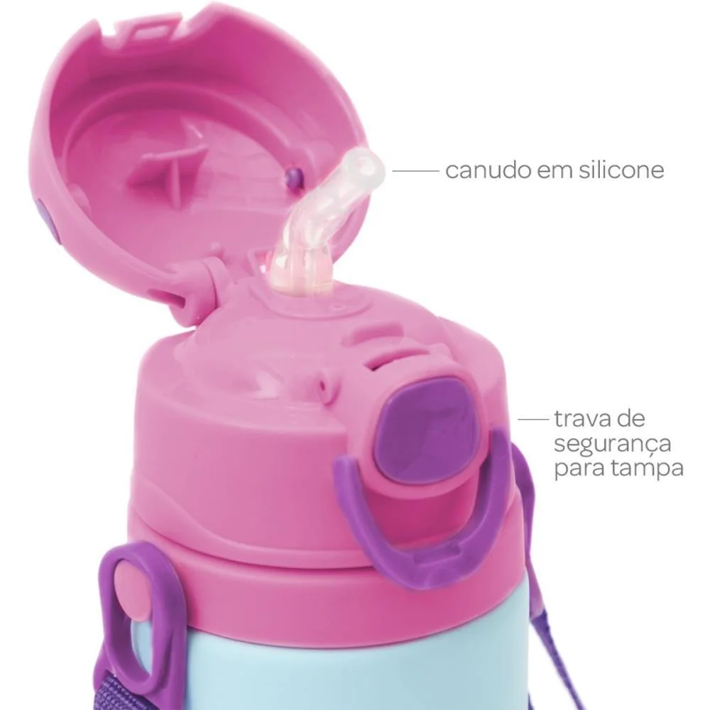GARRAFA DE ALUMINIO ANIMAL FUN UNICORNIO 450ML. BUBA (UNIDADE) - imagem 4