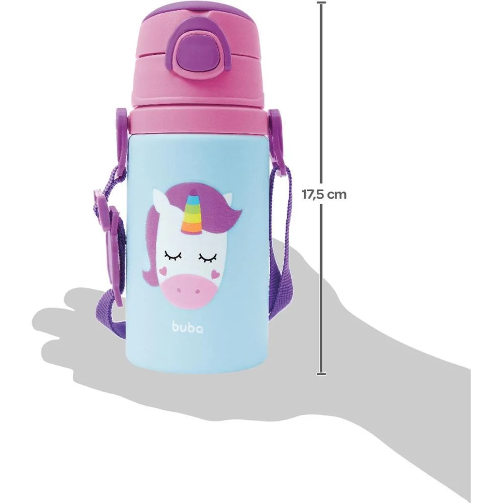GARRAFA DE ALUMINIO ANIMAL FUN UNICORNIO 450ML. BUBA (UNIDADE) - imagem 5