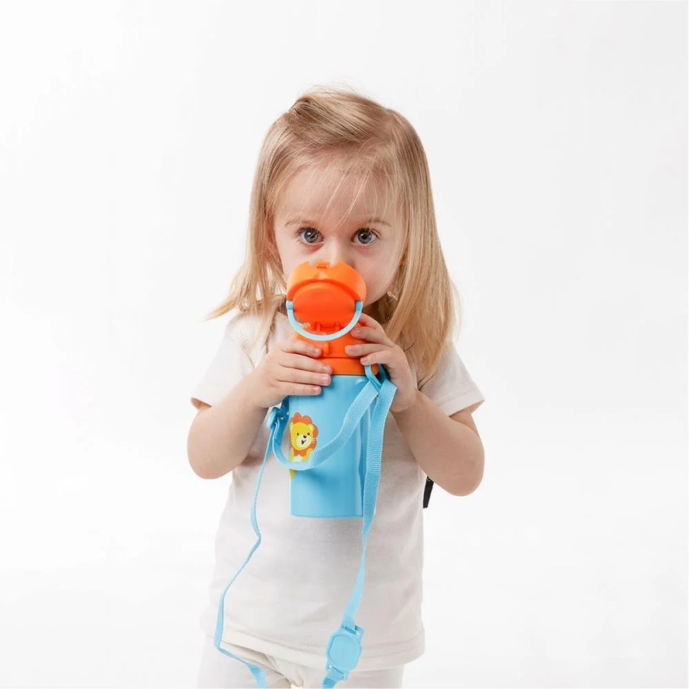 GARRAFA DE ALUMINIO ANIMAL FUN LEAO 450ML. FLIPTOP BUBA (UNIDADE) - imagem 4