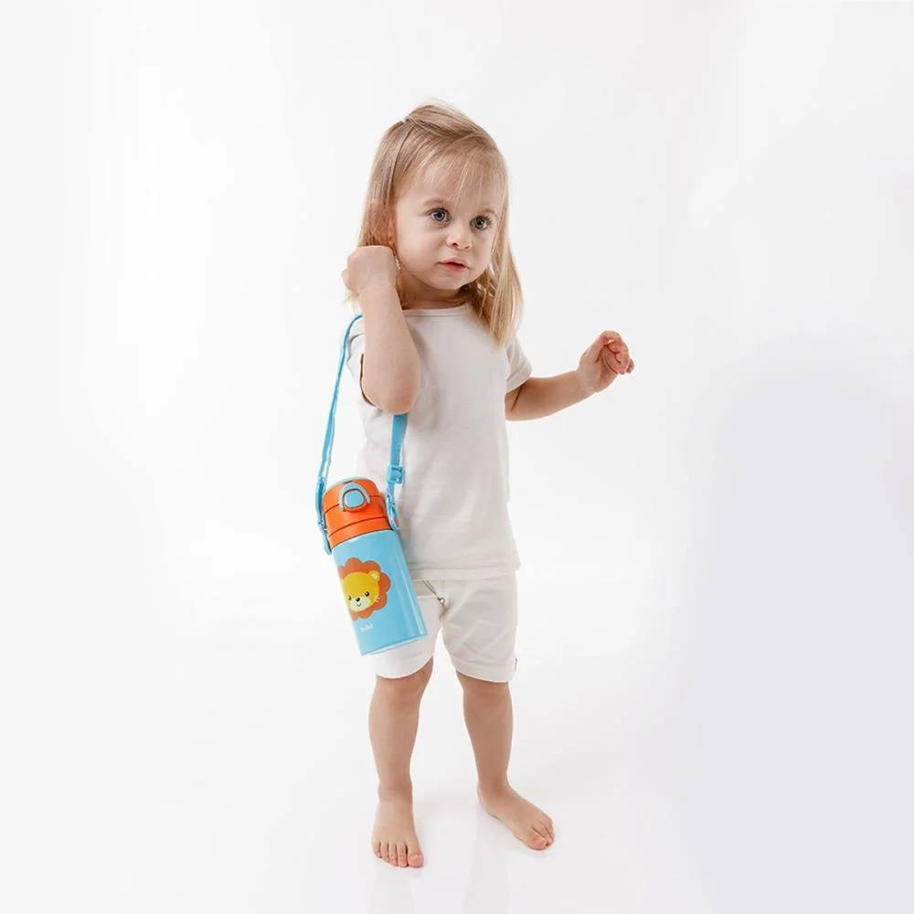 GARRAFA DE ALUMINIO ANIMAL FUN LEAO 450ML. FLIPTOP BUBA (UNIDADE) - imagem 5