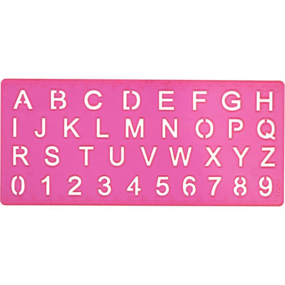 REGUA PLASTICA ALFANUMERICA 20CM (S) BRW (CX.C/12) - imagem 3