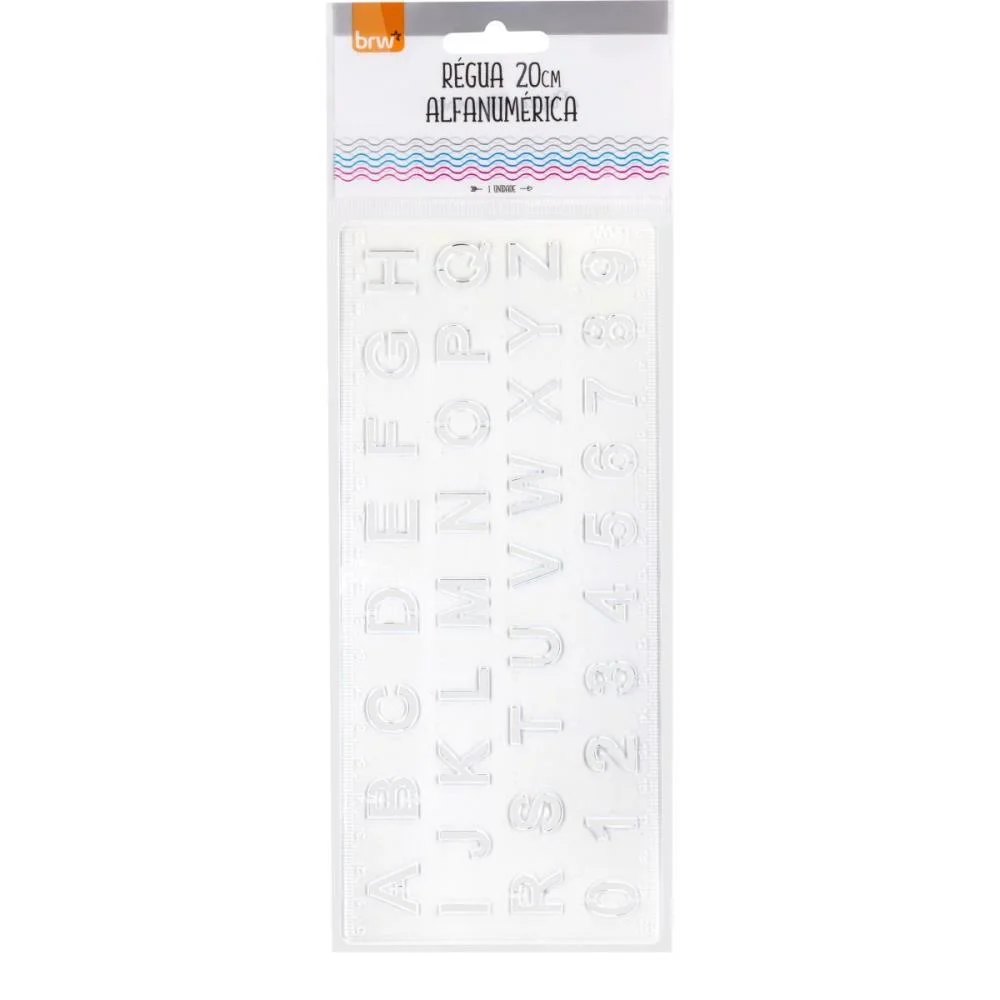 REGUA PLASTICA ALFANUMERICA 20CM (S) BRW (CX.C/12) - imagem 4