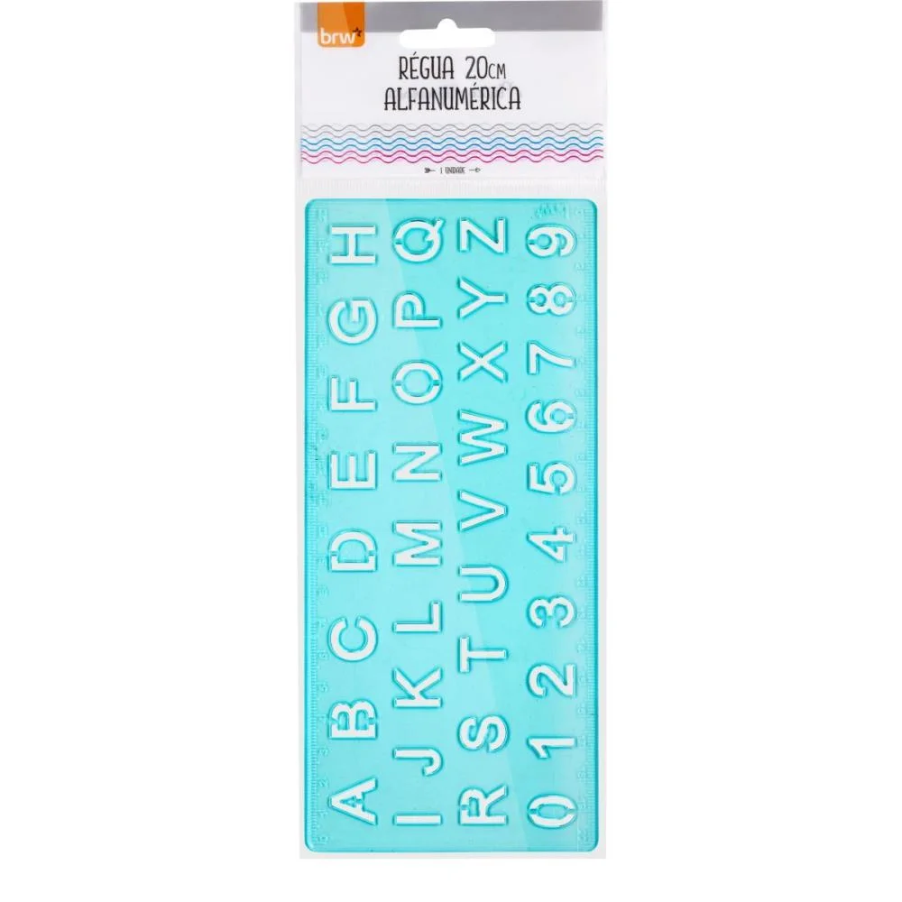 REGUA PLASTICA ALFANUMERICA 20CM (S) BRW (CX.C/12) - imagem 5