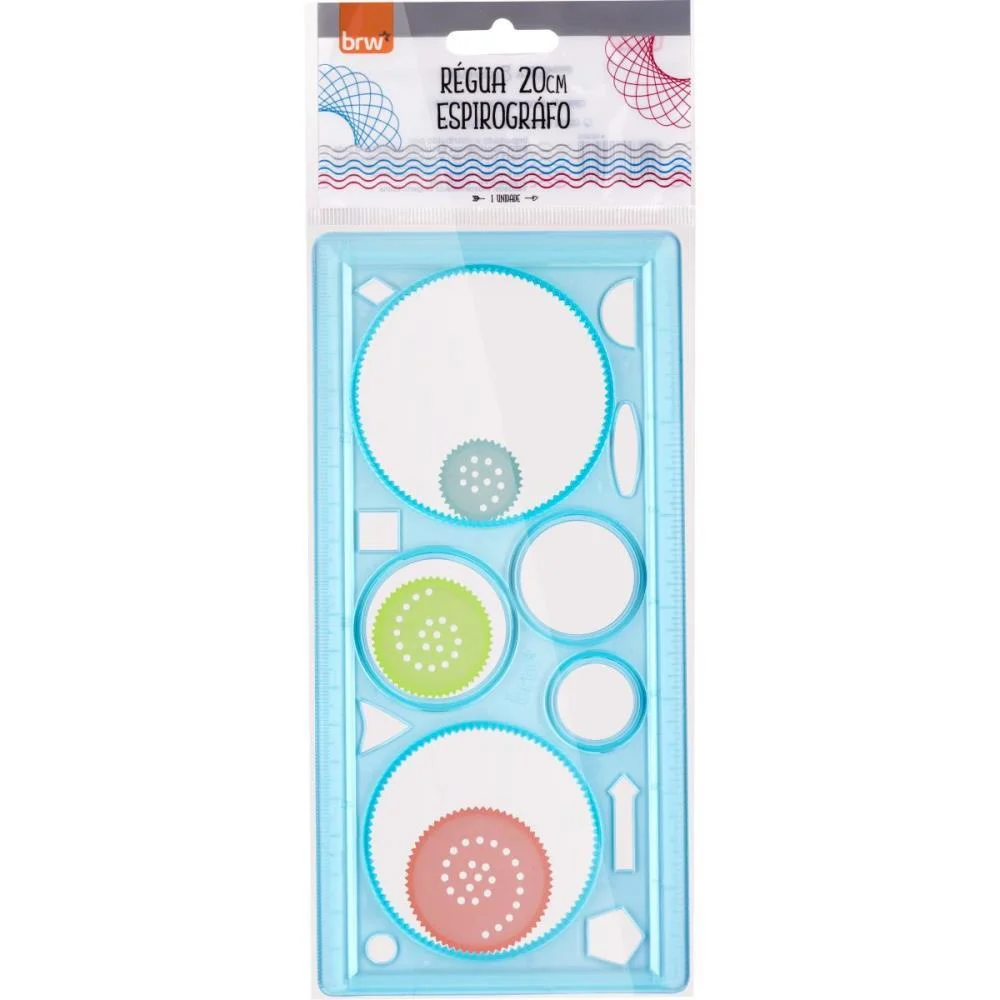 REGUA PLASTICA ESPIROGRAFO 20CM (S) BRW (CX.C/24) - imagem 6