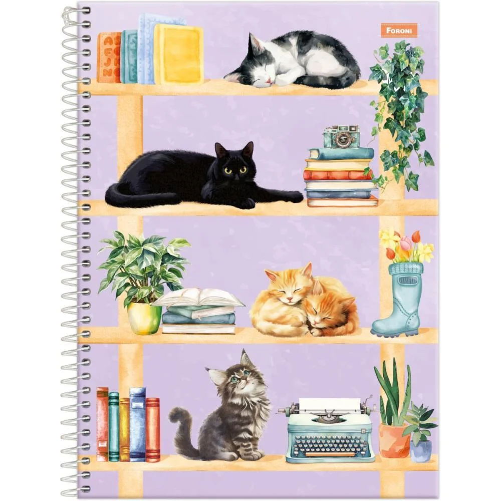 CADERNO 10X1 CAPA DURA FURFRIENDS 160F FORONI (PCT.C/04) - imagem 3