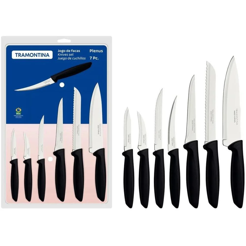 FACA JOGO PLENUS 7PCS INOX CABO PTO TRAMONTINA (UNIDADE) - imagem 6