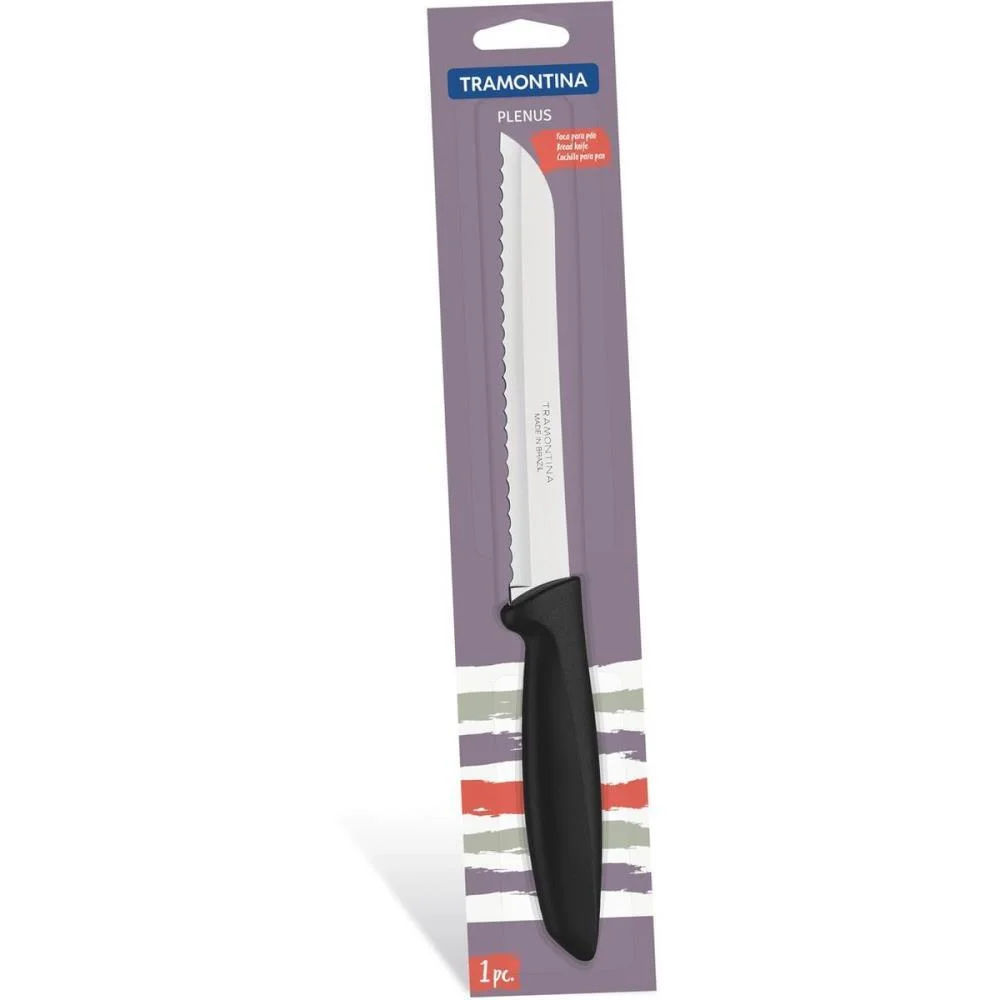 FACA PLENUS P/PAO INOX 7 PRETO TRAMONTINA (UNIDADE) - imagem 4