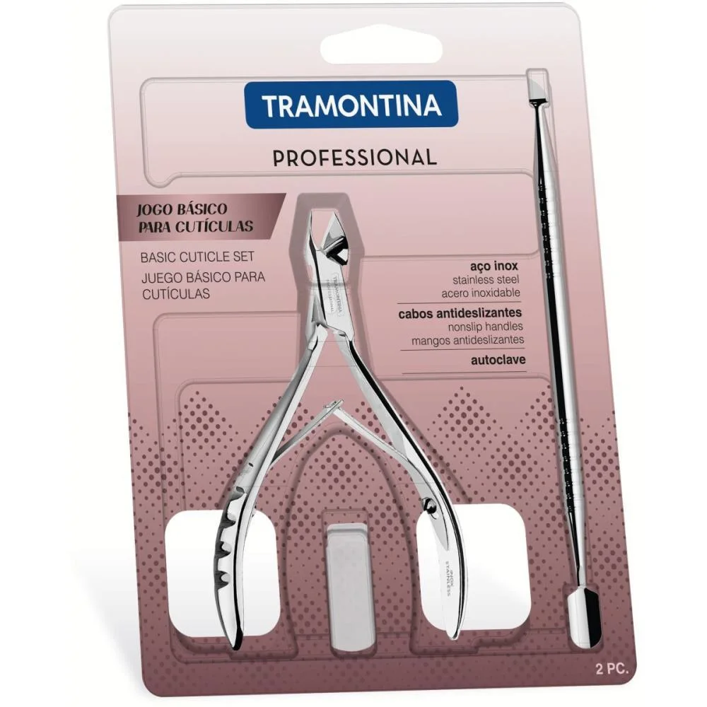 ALICATE HIGIENE PESSOAL JOGO P/CUTICULAS ACO INOX 2PCS TRAMONTINA (UNIDADE) - imagem 3