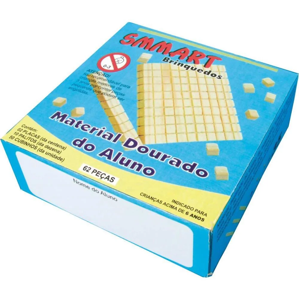 MATERIAL DOURADO DO ALUNO EM MADEIRA C/62PCS SMMART (UNIDADE) - imagem 3