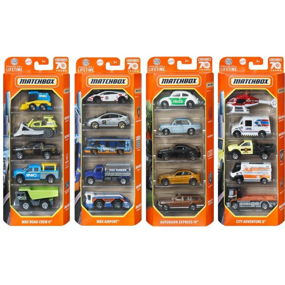 MATCHBOX VEÍCULO BÁSICO 1:64 5-PACK (S) MATTEL (BLISTER) - imagem 2