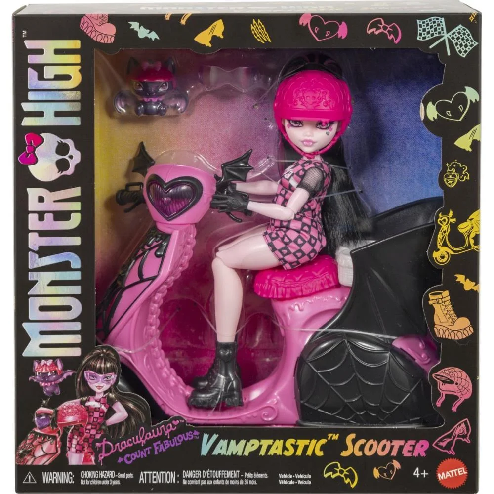 MONSTER HIGH DRACULAURA COM SCOOTER MATTEL (UNIDADE) - imagem 9
