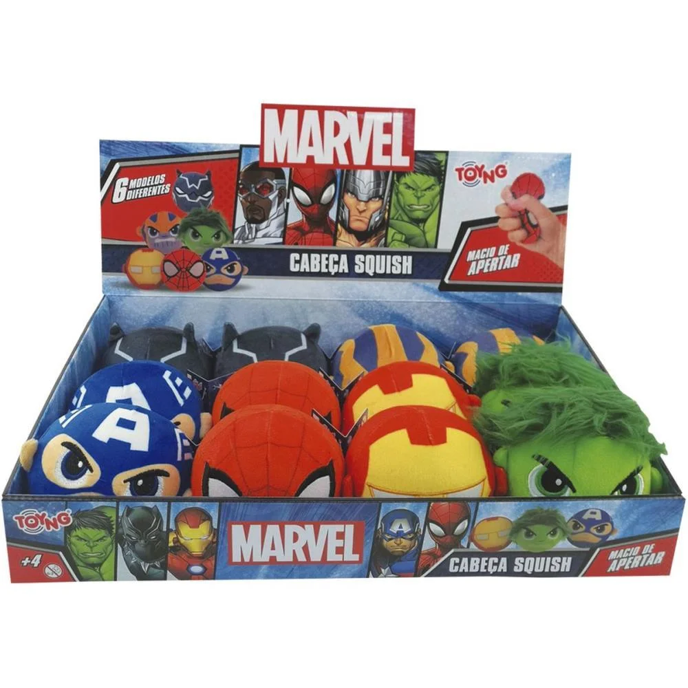 PELUCIA AVENGERS CABECA SQUISH (S) TOYNG (UNIDADE) - imagem 4