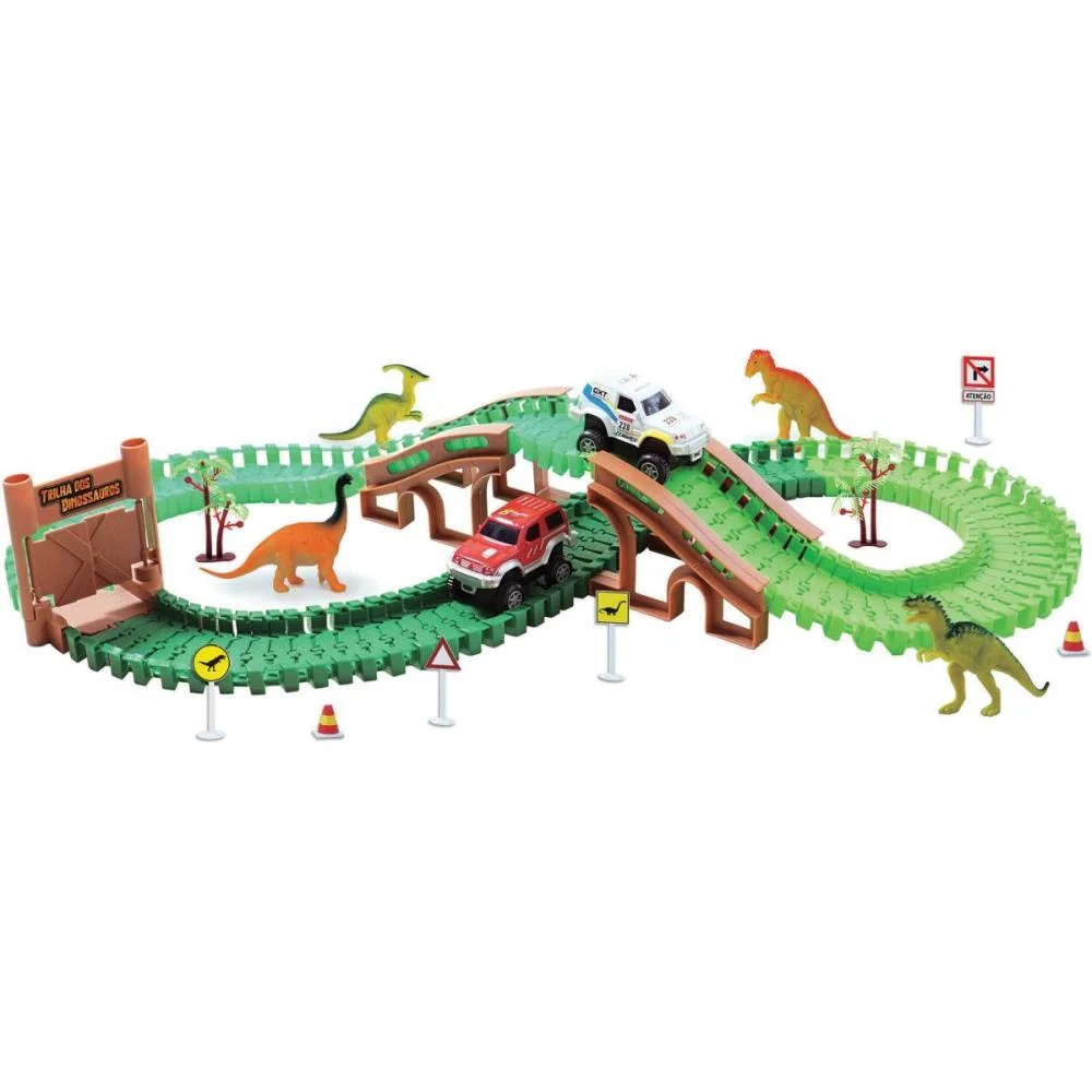 PISTA TRILHA DOS DINOSSAUROS C/CARRI BRASKIT (UNIDADE) - imagem 2