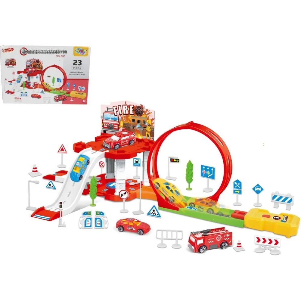 PISTA CORRIDA C/LANC CITY FIRE 23PCS WELLMIX (UNIDADE) - imagem 3