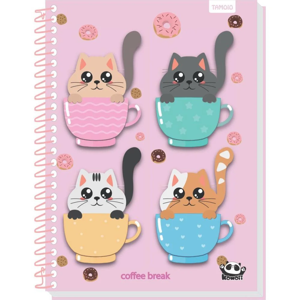 CADERNO 10X1 CAPA DURA KAWAII 160 FOLHAS TAMOIO (PCT.C/04) - imagem 4