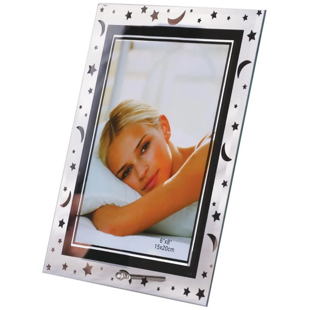 PORTA RETRATO VIDRO ESTRELA LUA VG 15X20CM. YANGZI (UNIDADE) - imagem 2