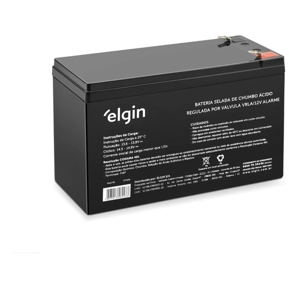 BATERIA SELADA 12V CHUMBO VRLA ALAR.TERM.F1 ELGIN (UNIDADE) - imagem 4