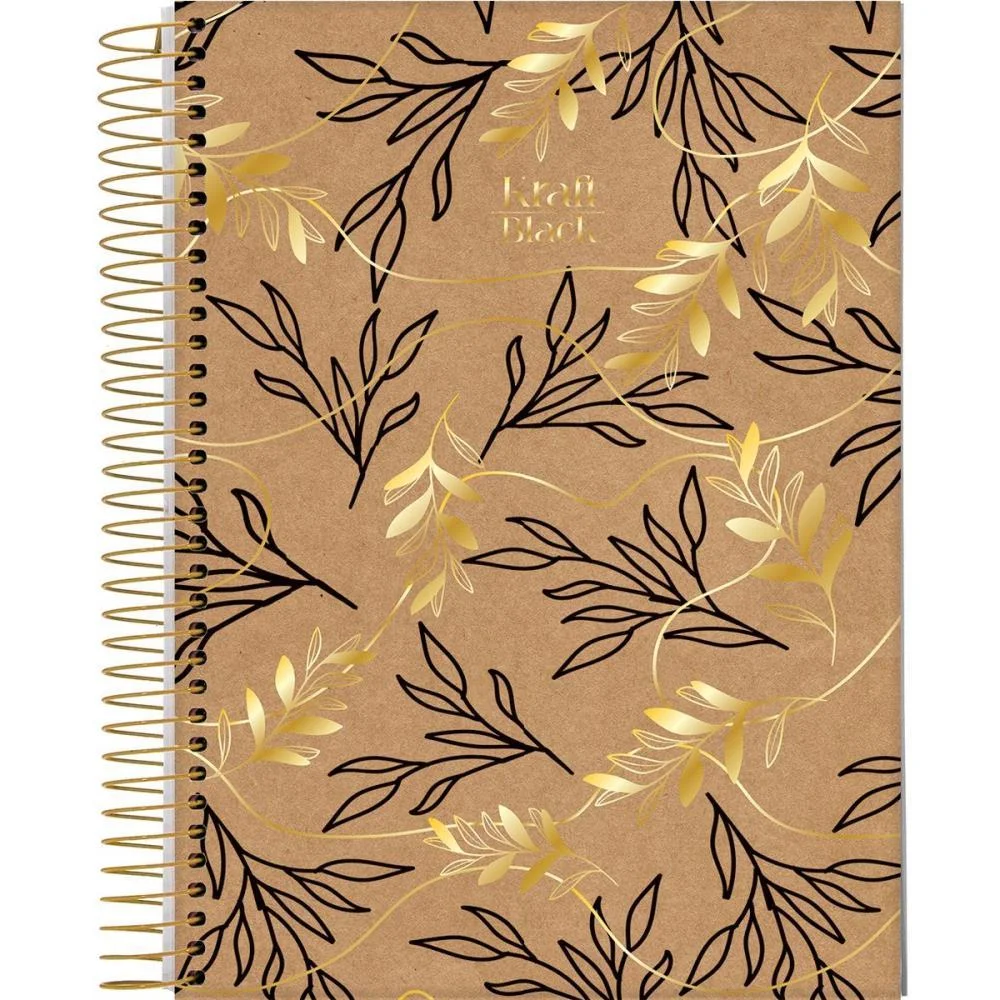 CADERNO 10X1 CAPA DURA KRAFT BLACK 160FLS. I.A JANDAIA (PCT.C/04) - imagem 5