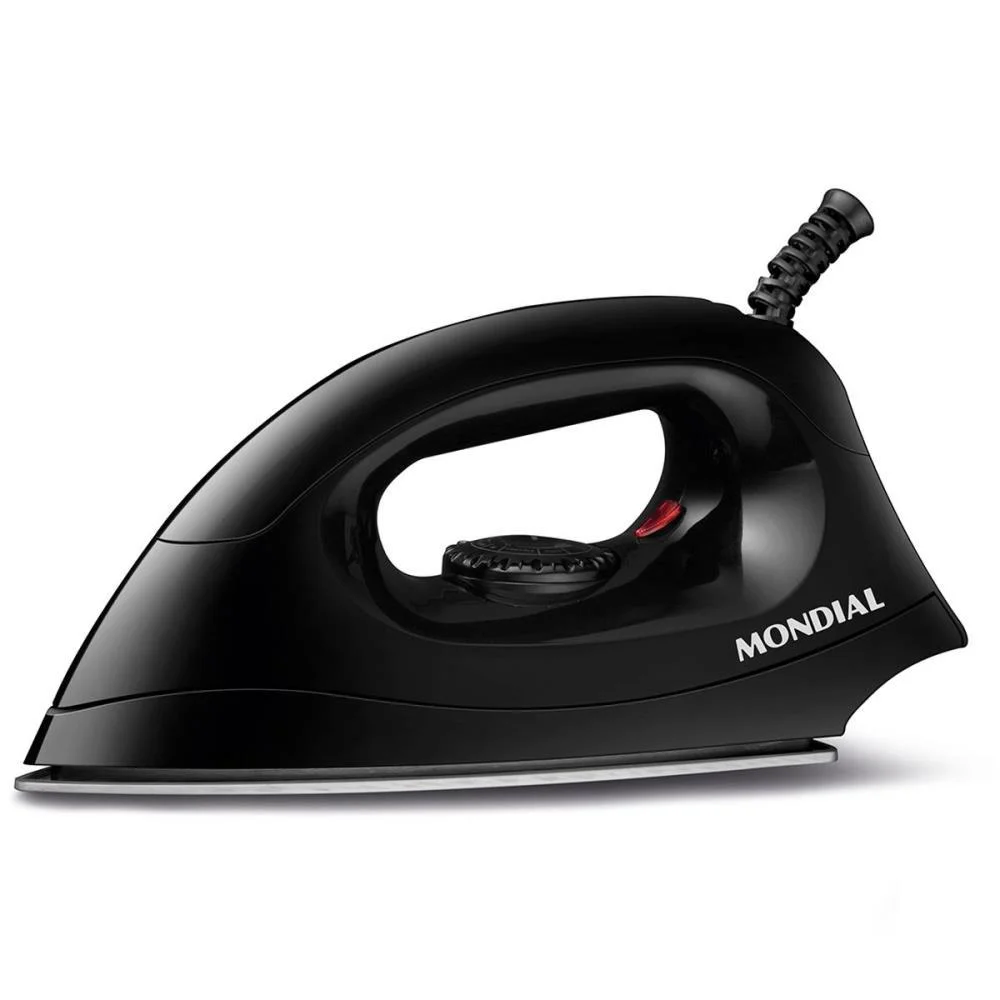 FERRO DE PASSAR A SECO 127V PRETO MONDIAL (UNIDADE) - imagem 2