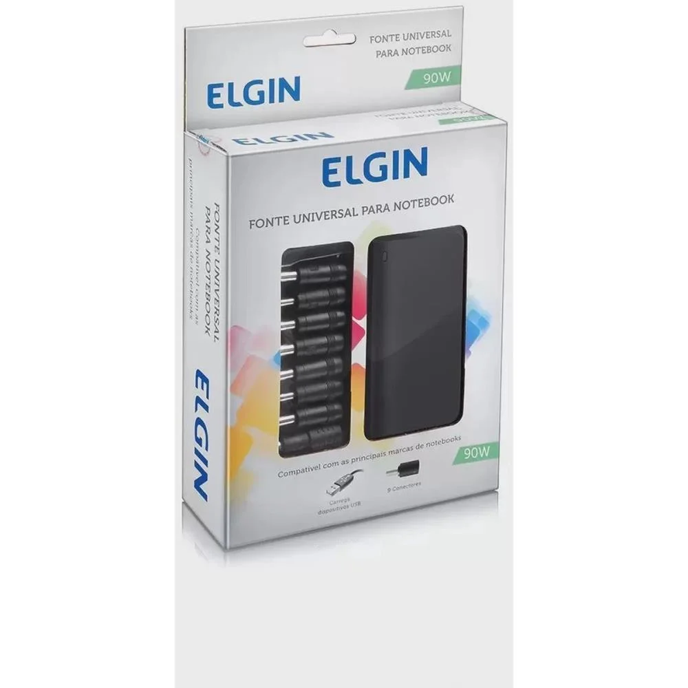 FONTE PARA NOTEBOOK 90W UNIVERSAL C/09 ADAPT.BIVOL ELGIN (UNIDADE) - imagem 4
