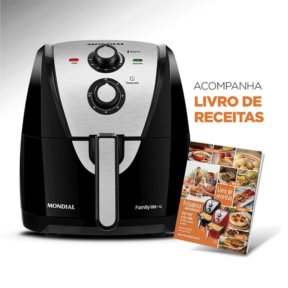 FRITADEIRA AIR FRYER 4L - 1500W 220V MONDIAL (UNIDADE) - imagem 7