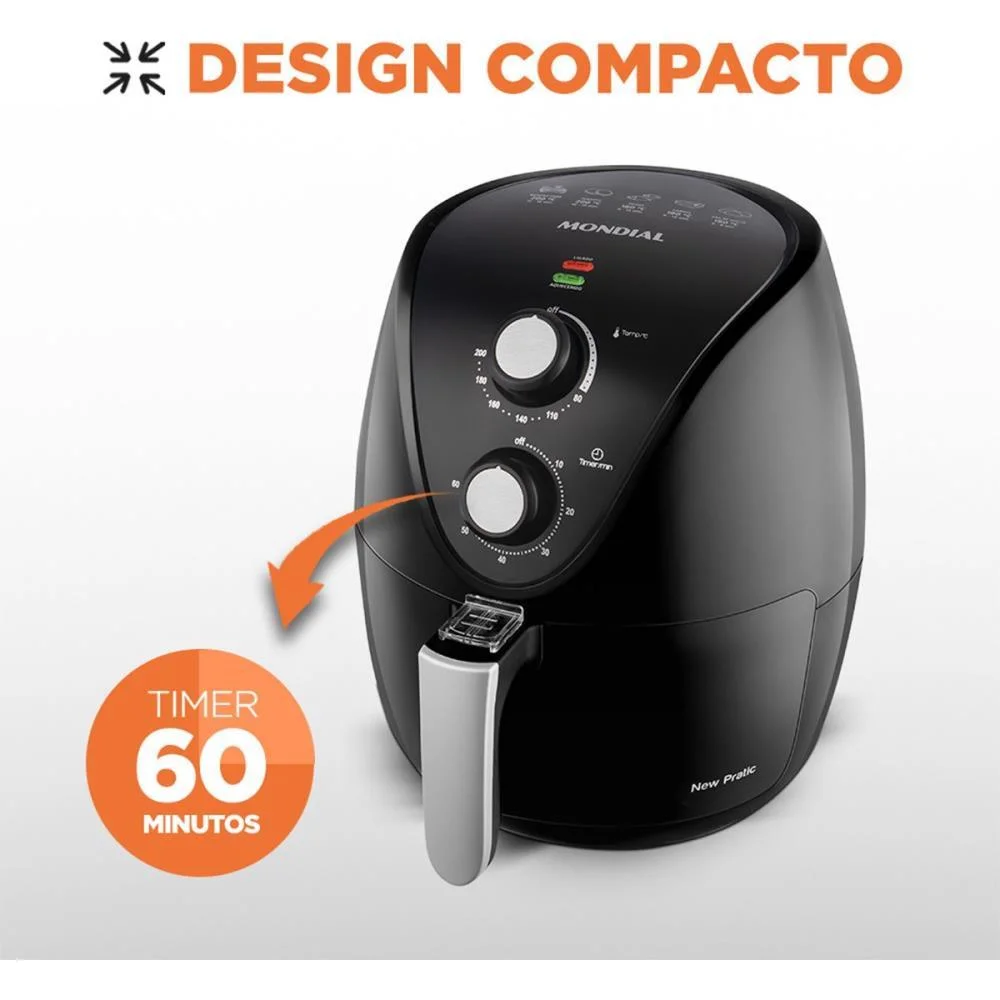 FRITADEIRA AIR FRYER 3,5L- 1500W 220V MONDIAL (UNIDADE) - imagem 5