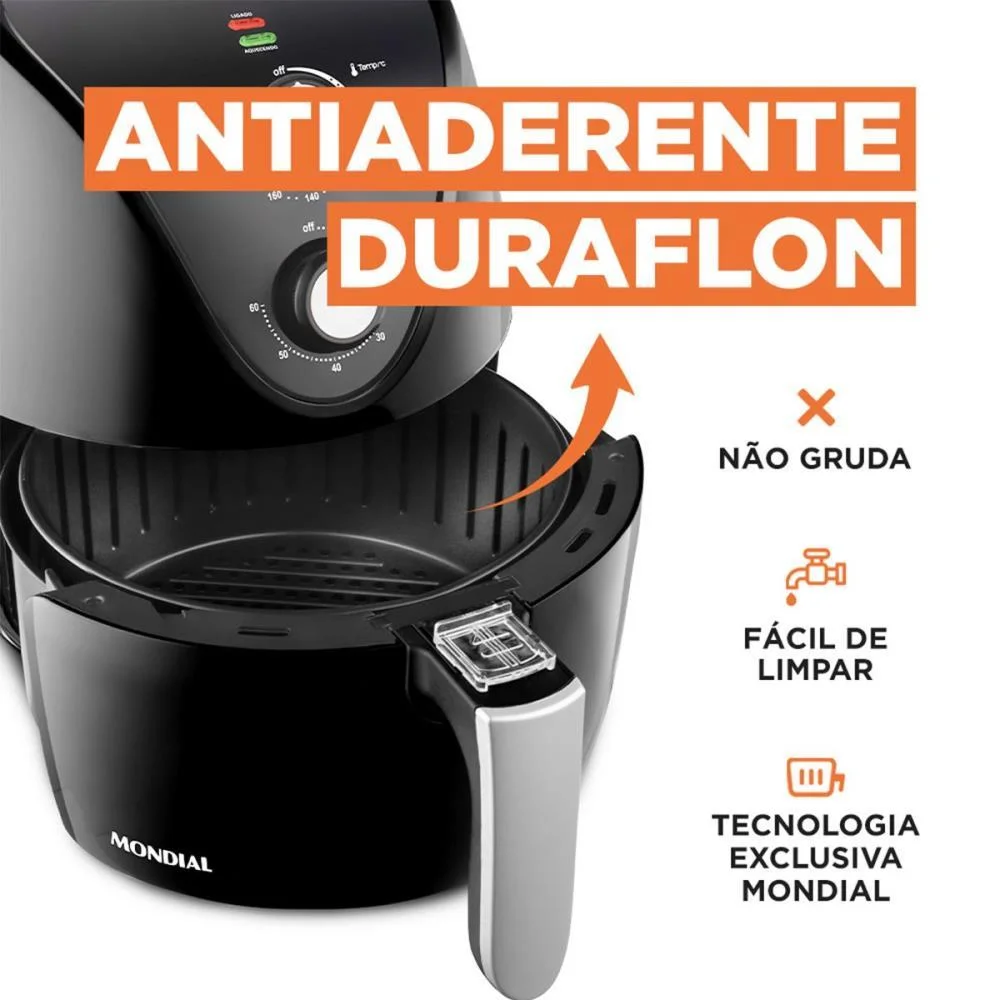 FRITADEIRA AIR FRYER 3,5L- 1500W 220V MONDIAL (UNIDADE) - imagem 6
