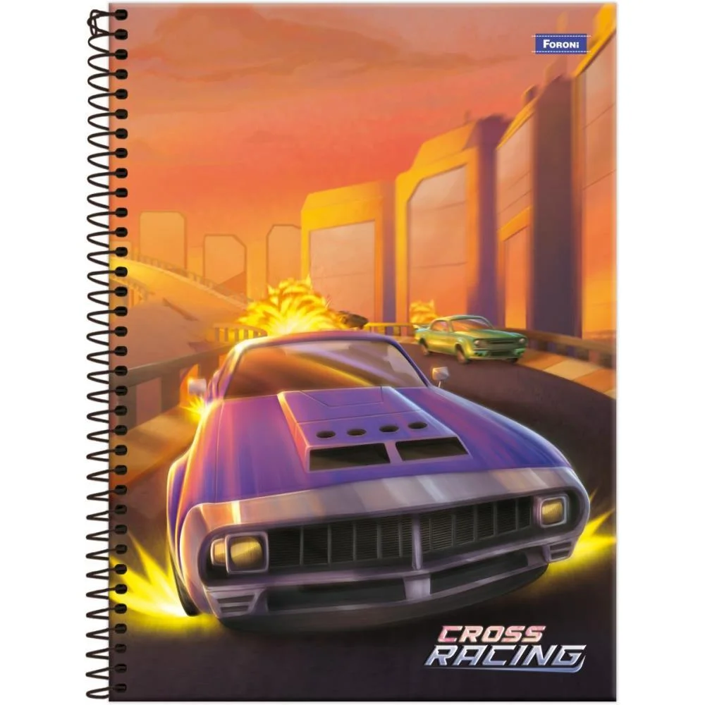 CADERNO 10X1 CAPA DURA CROSS RACING 160F FORONI (PCT.C/04) - imagem 4