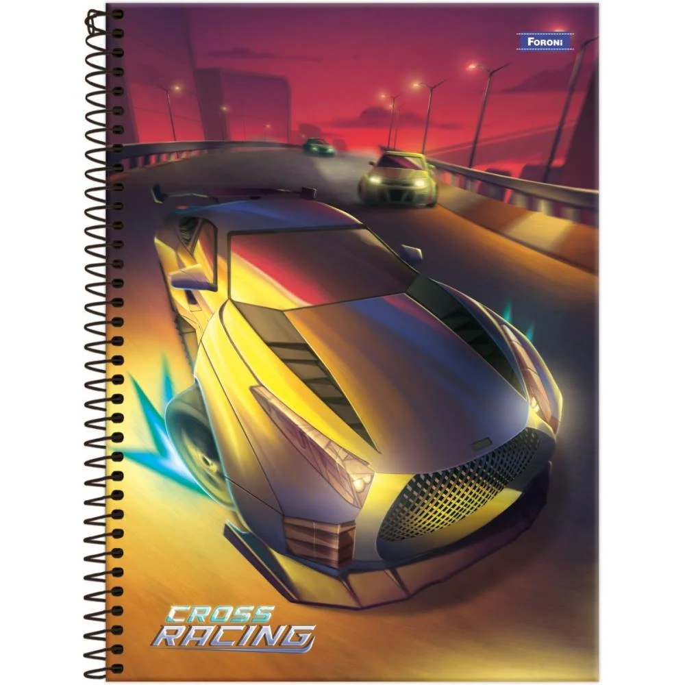 CADERNO 10X1 CAPA DURA CROSS RACING 160F FORONI (PCT.C/04) - imagem 5