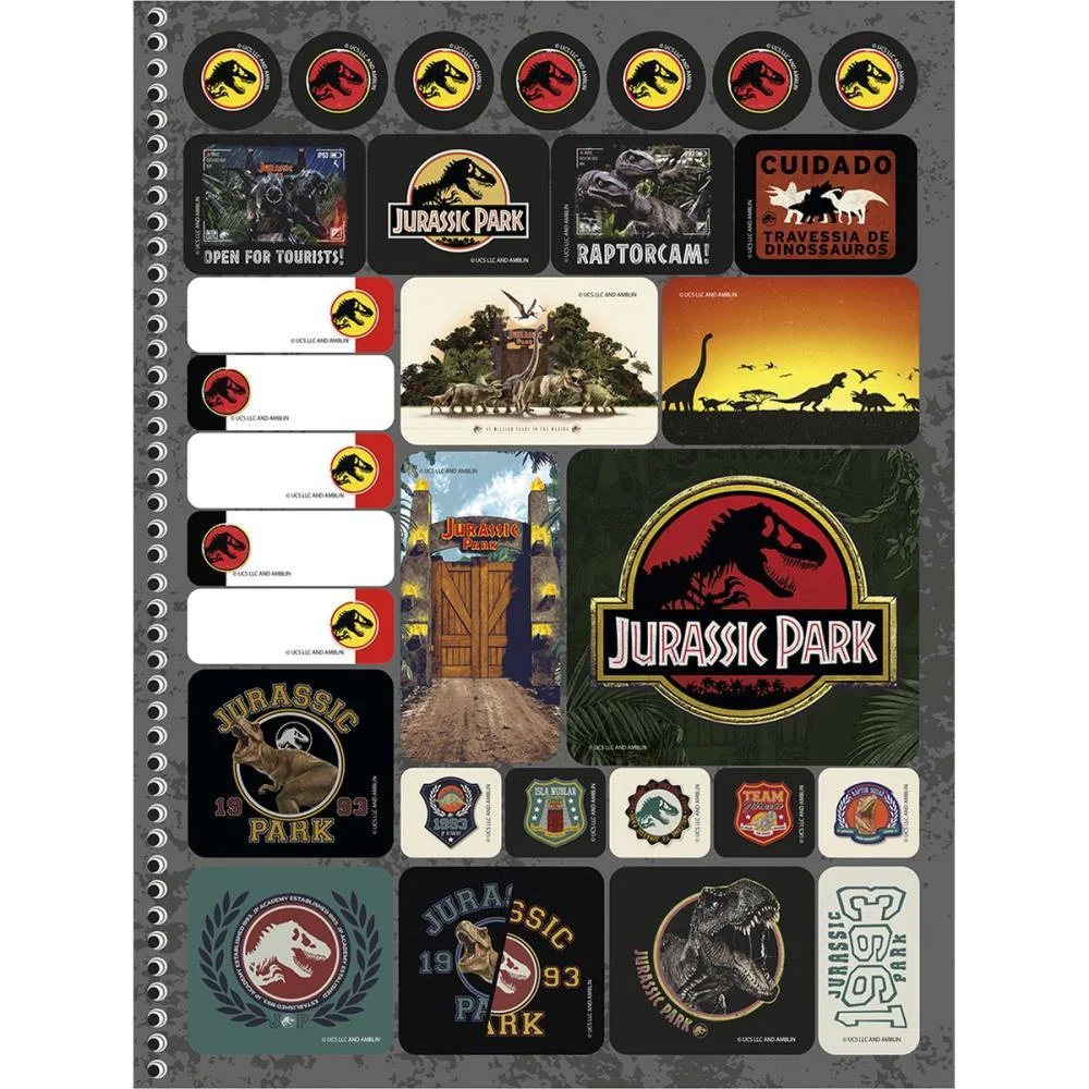 CADERNO 10X1 CAPA DURA JURASSIC PARK 160F ANIMATIVA (PCT.C/04) - imagem 3
