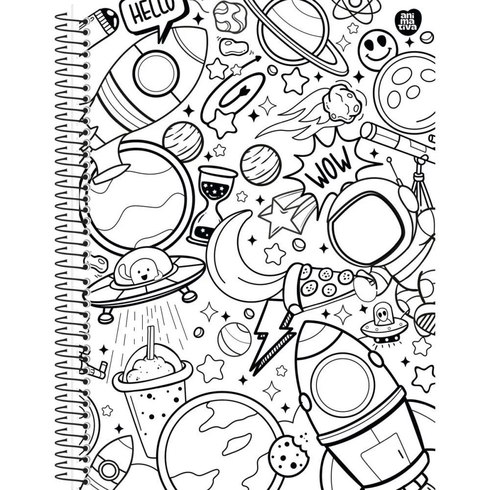 CADERNO 10X1 CAPA DURA COLOR QUEST 160F ANIMATIVA (PCT.C/04) - imagem 2
